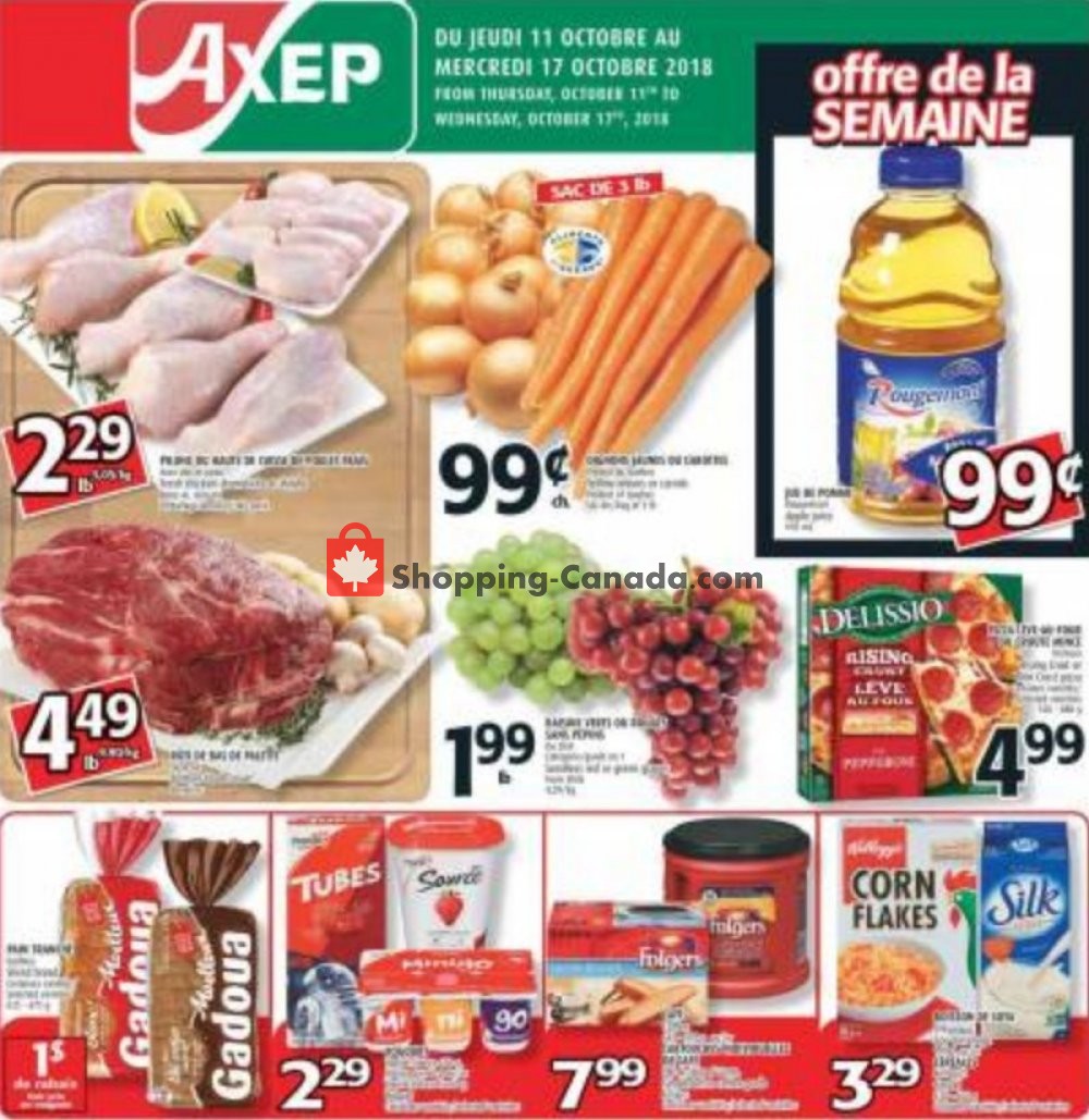 Axep flyer from Thursday October 11, 2018 to Wednesday October 17, 2018 - page 1