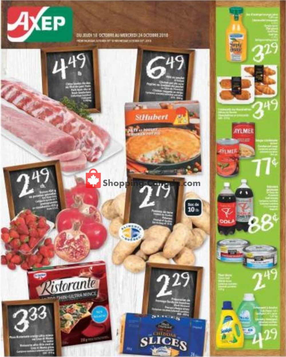 Axep flyer from Thursday October 18, 2018 to Wednesday October 24, 2018 - page 1