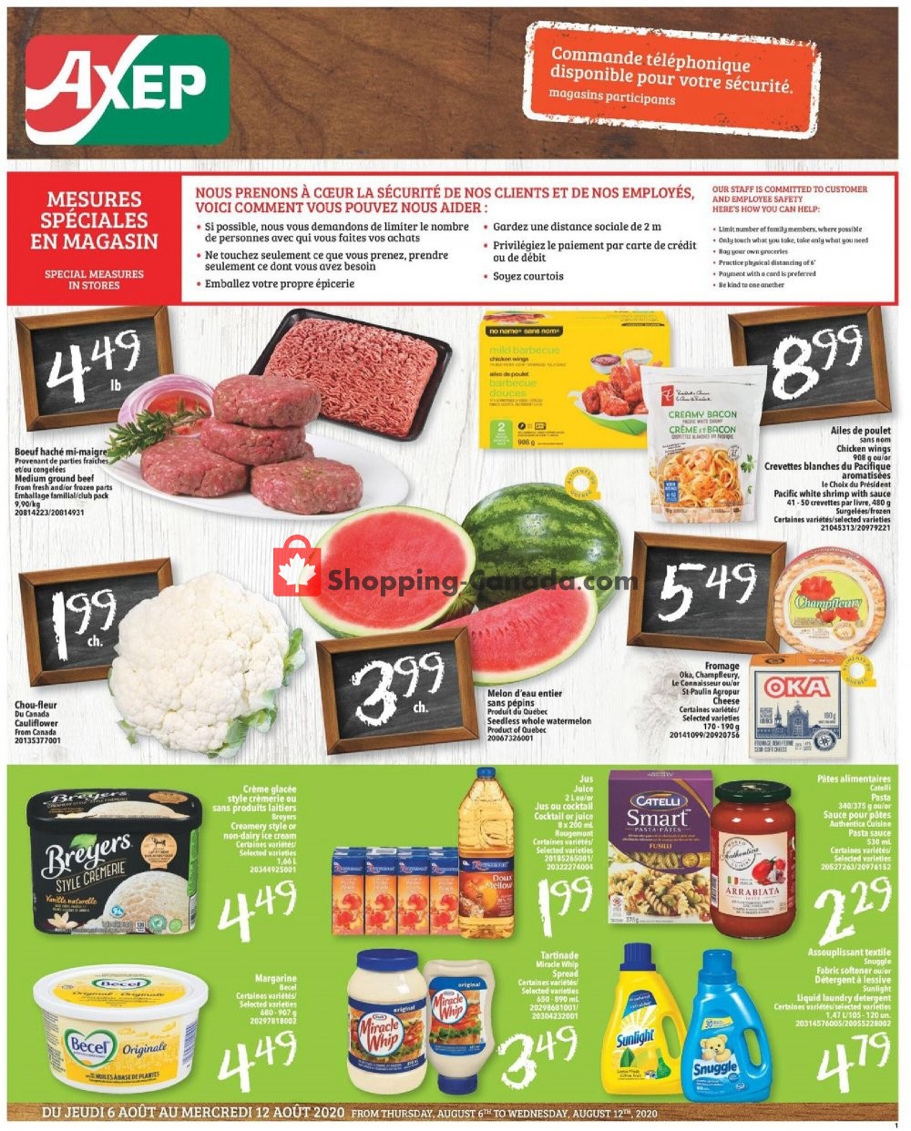 Axep flyer from Thursday August 6, 2020 to Wednesday August 12, 2020 - page 1