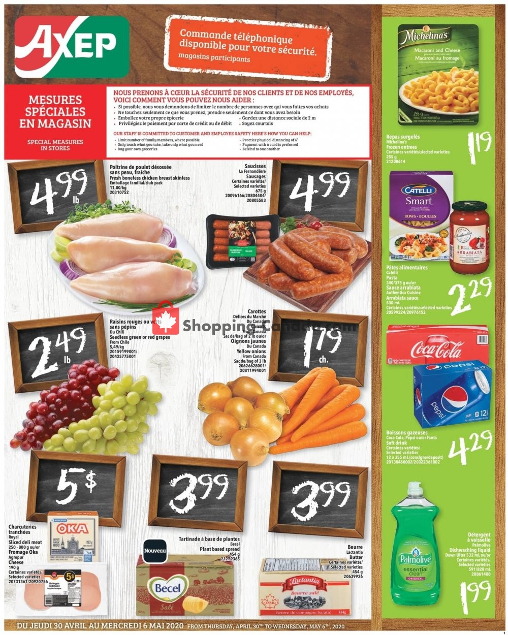 Axep flyer from Thursday April 30, 2020 to Wednesday May 6, 2020 - page 1