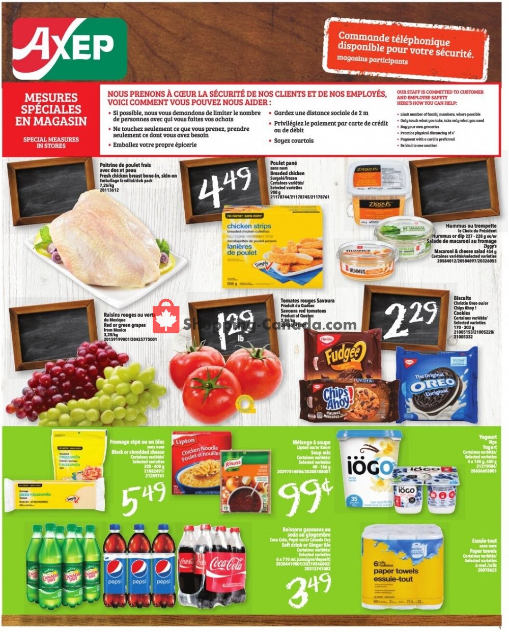 Axep flyer from Thursday July 9, 2020 to Wednesday July 15, 2020 - page 1
