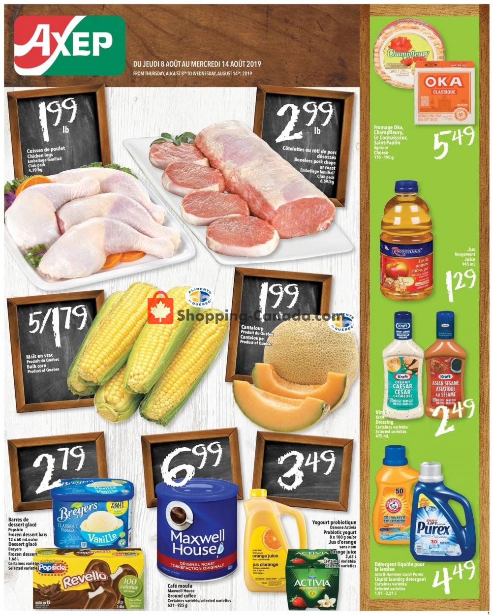 Axep flyer from Thursday August 8, 2019 to Wednesday August 14, 2019 - page 1