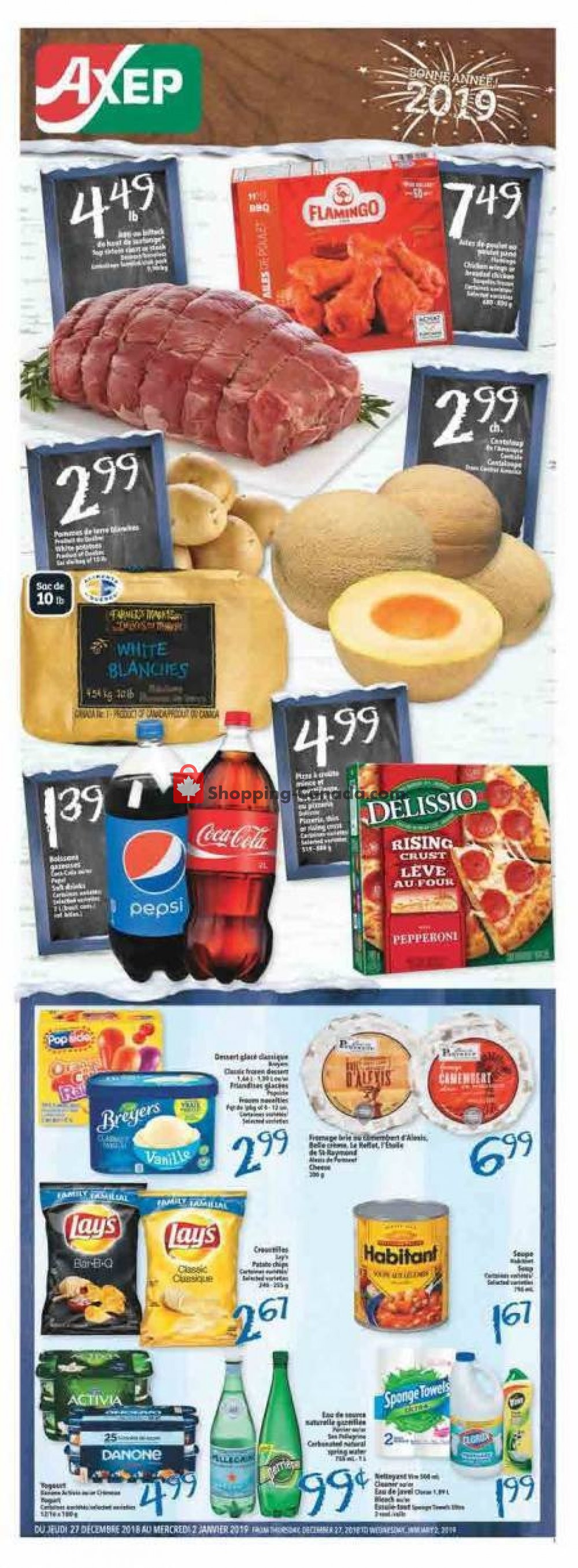 Axep flyer from Thursday December 27, 2018 to Wednesday January 2, 2019 - page 1