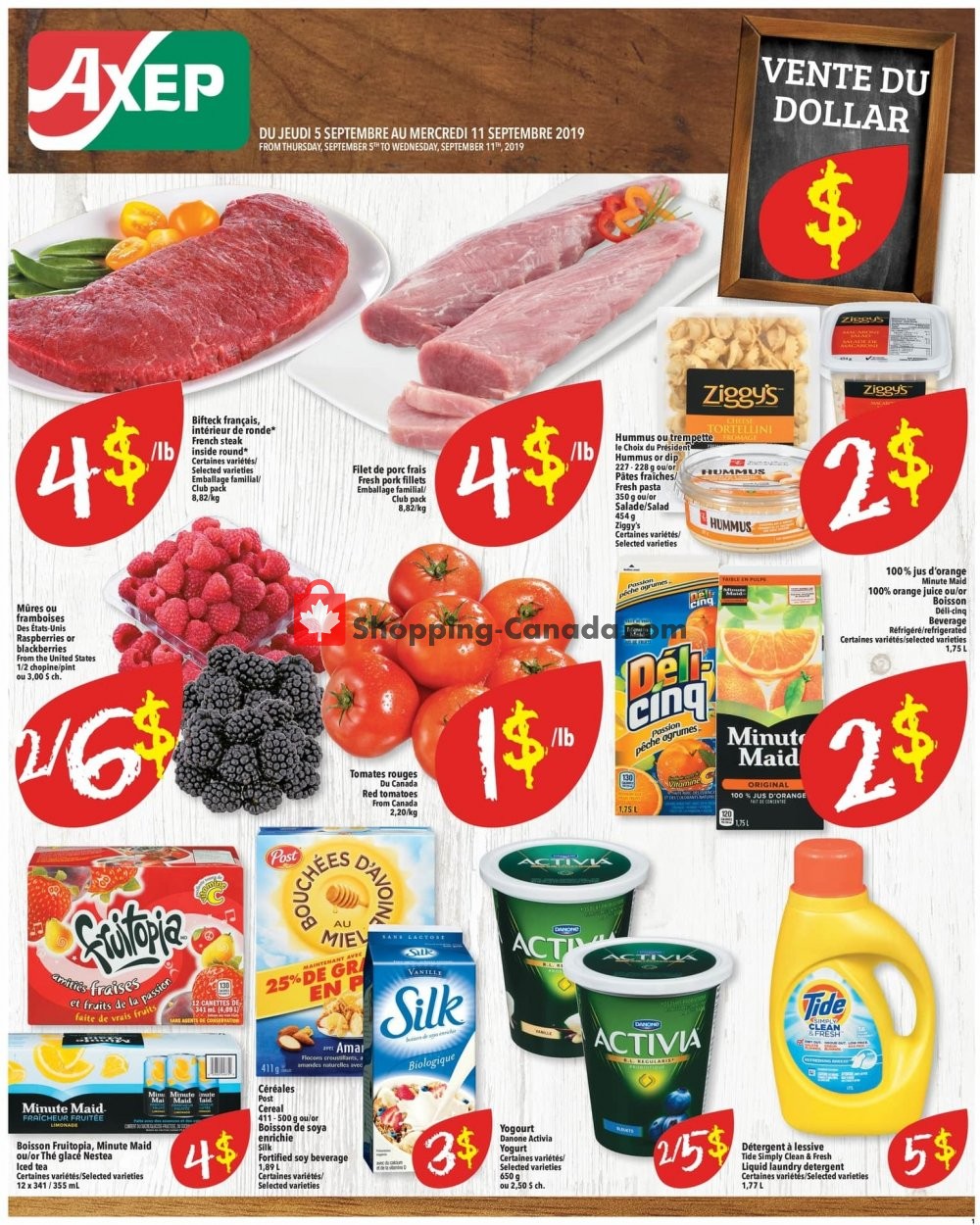 Axep flyer from Thursday September 5, 2019 to Wednesday September 11, 2019 - page 1