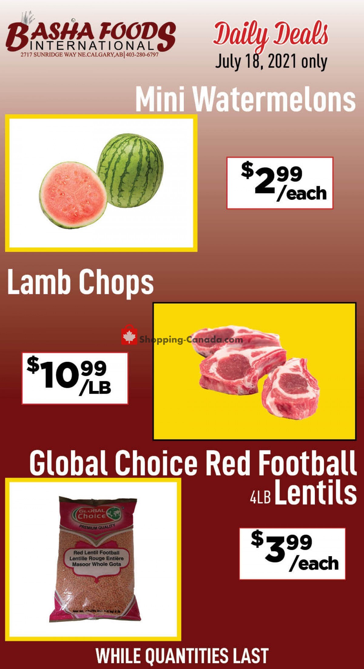 Basha Foods International flyer from Sunday July 18, 2021 to Sunday July 18, 2021 - page 1