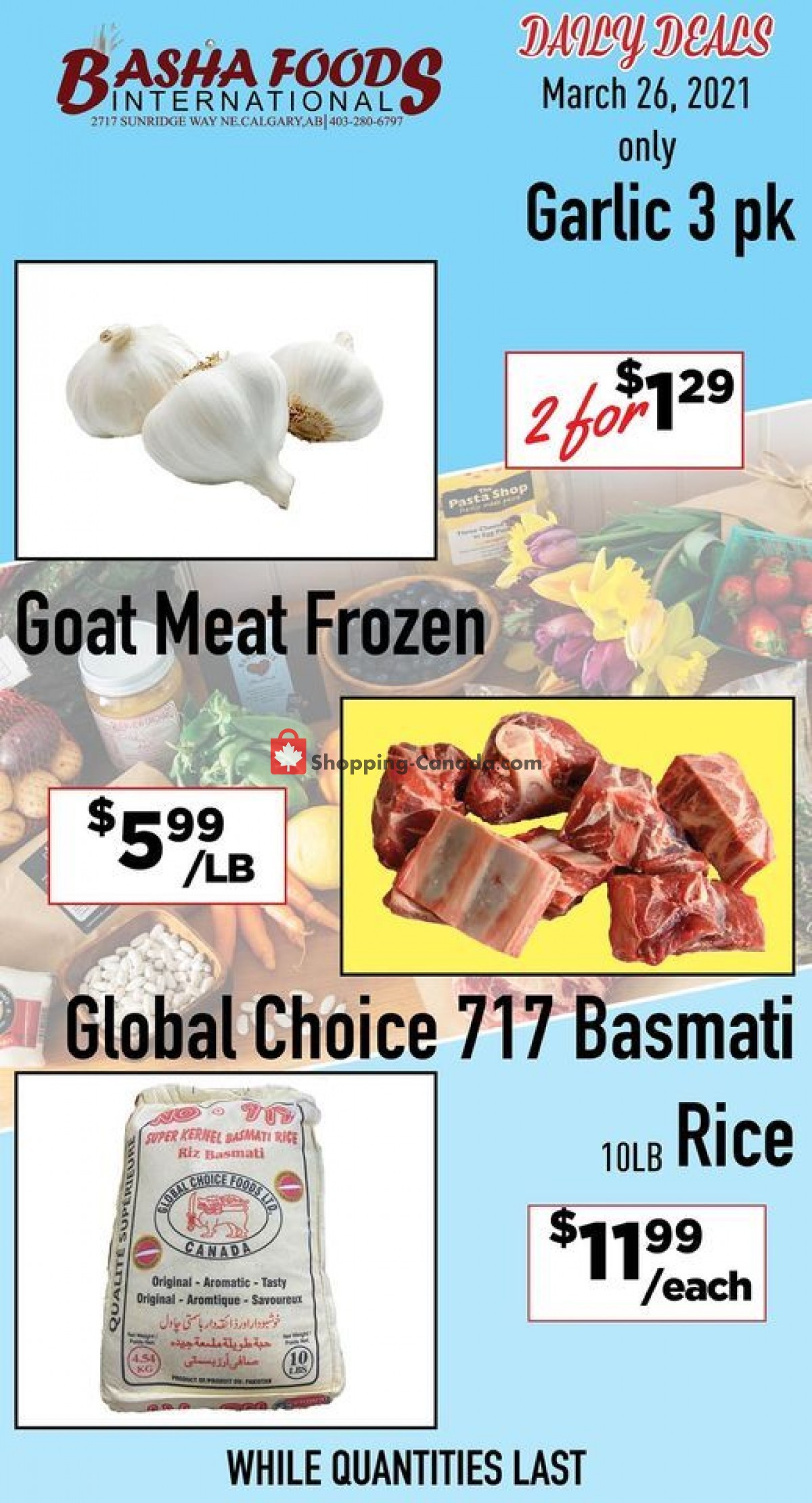 Basha Foods International flyer from Friday March 26, 2021 to Friday March 26, 2021 - page 1