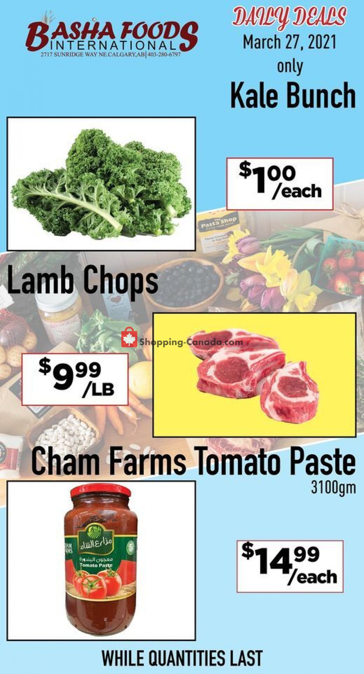 Basha Foods International flyer from Saturday March 27, 2021 to Saturday March 27, 2021 - page 1