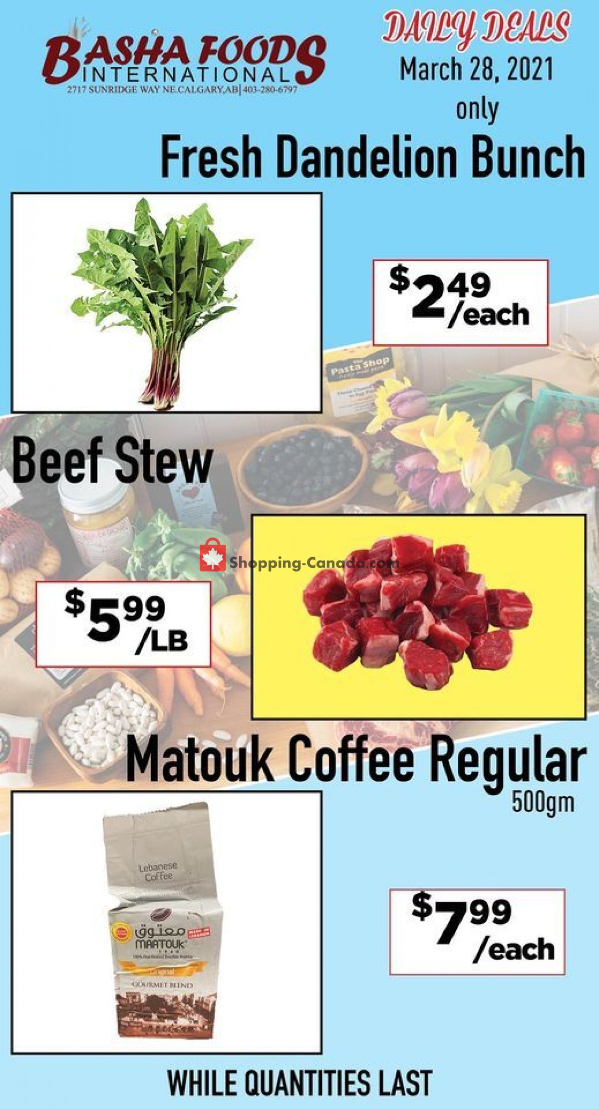 Basha Foods International flyer from Sunday March 28, 2021 to Sunday March 28, 2021 - page 1