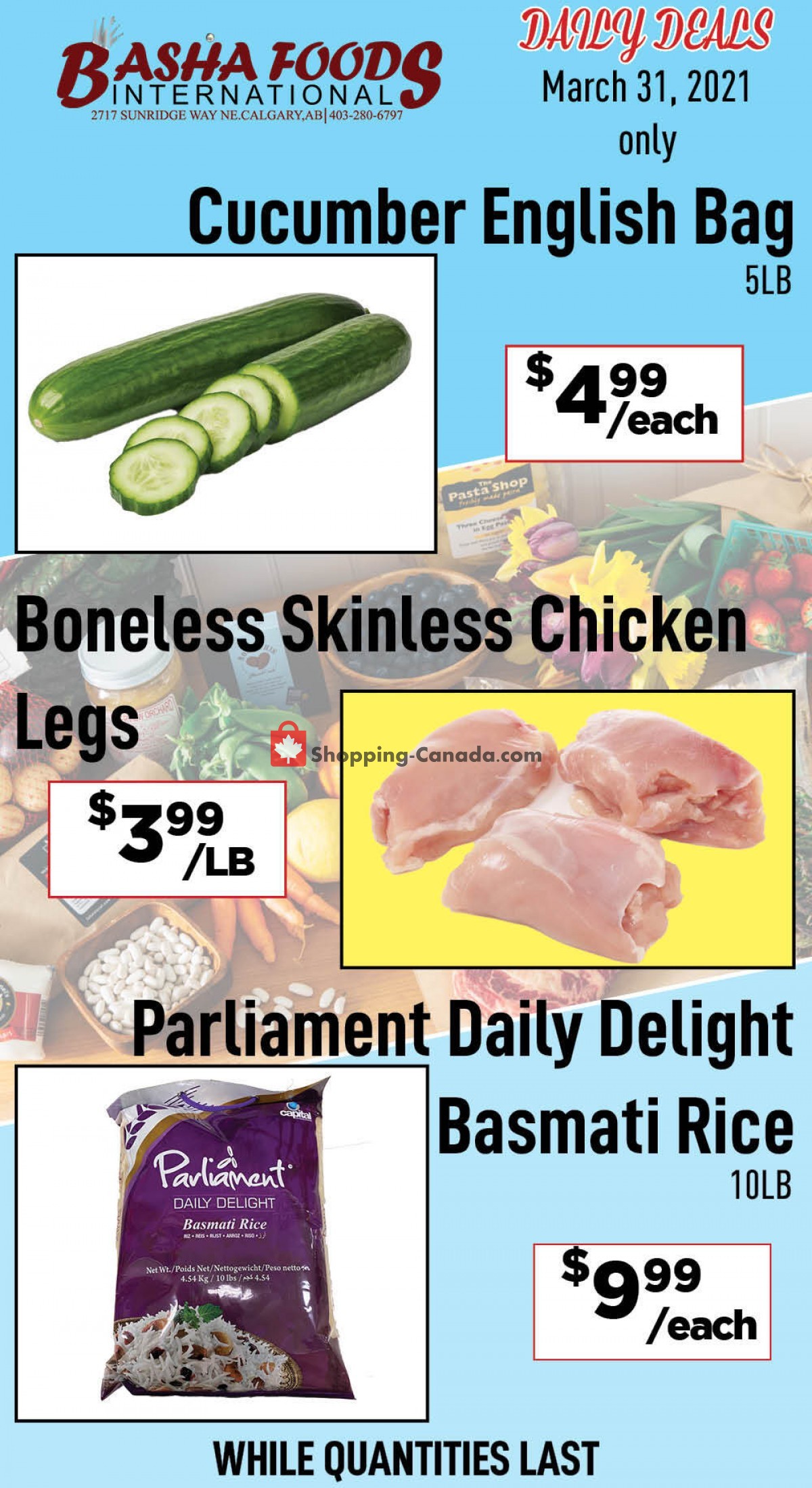 Basha Foods International flyer from Wednesday March 31, 2021 to Wednesday March 31, 2021 - page 1
