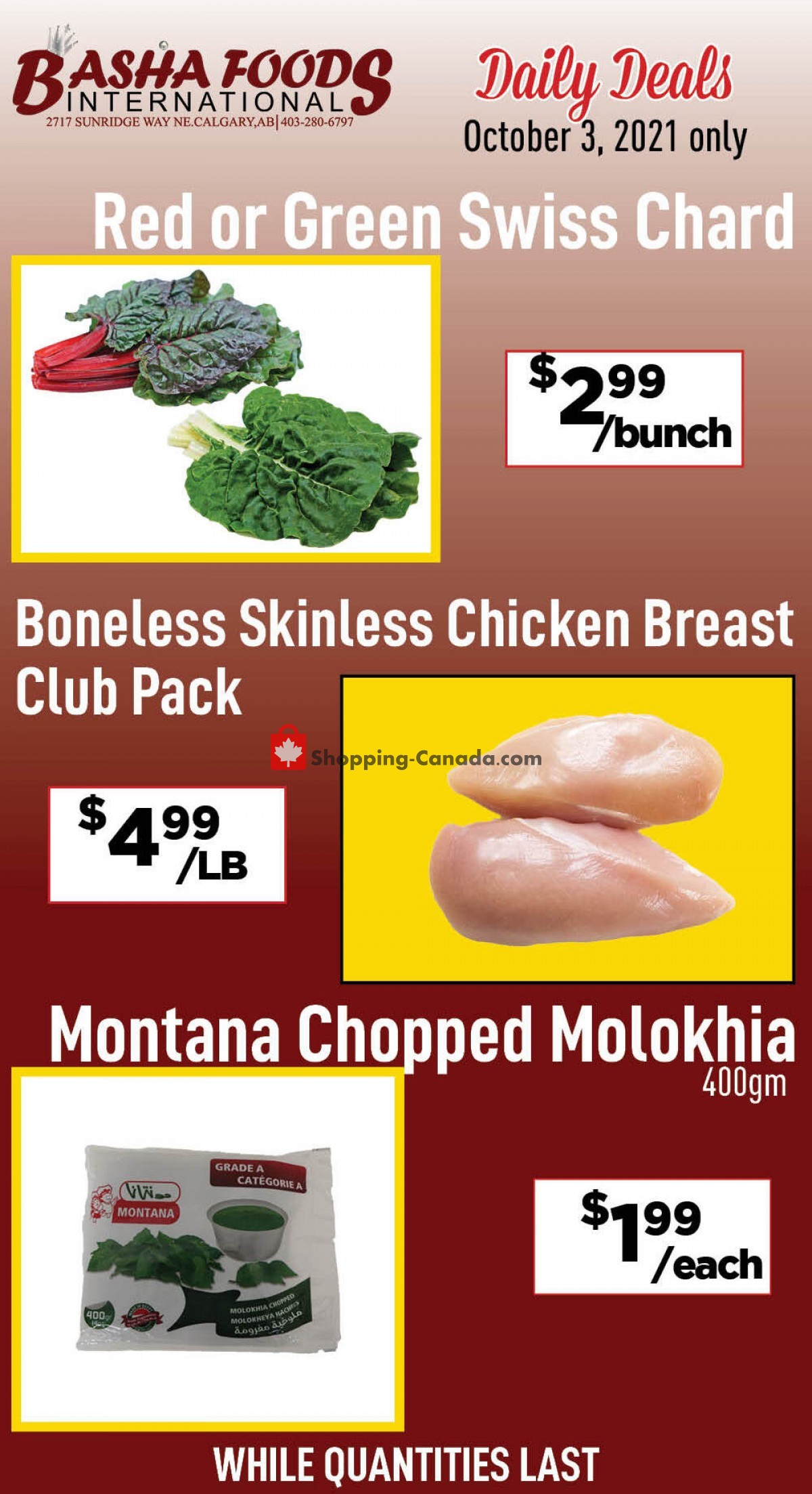 Basha Foods International flyer from Sunday October 3, 2021 to Sunday October 3, 2021 - page 1