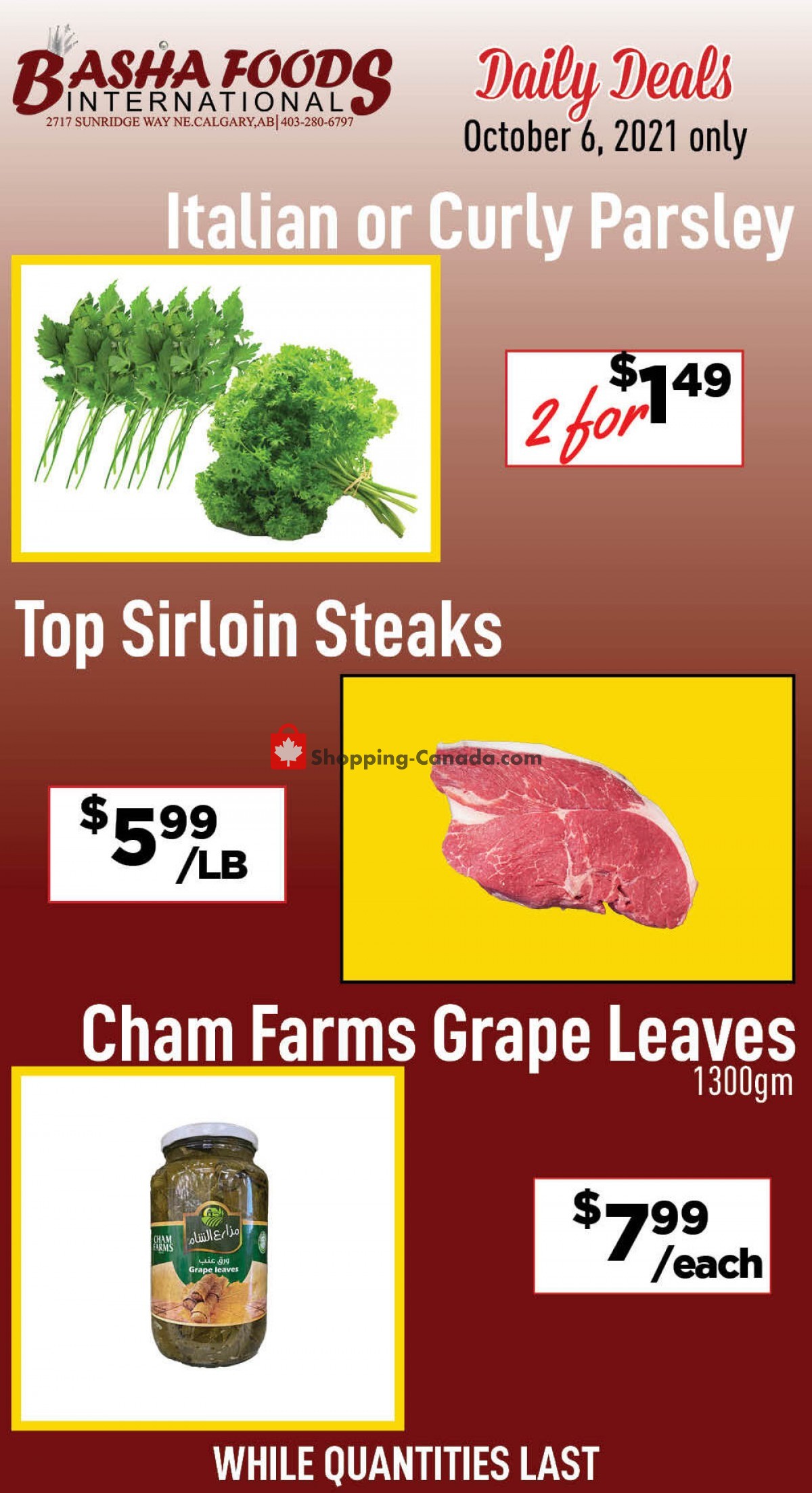 Basha Foods International flyer from Wednesday October 6, 2021 to Wednesday October 6, 2021 - page 1