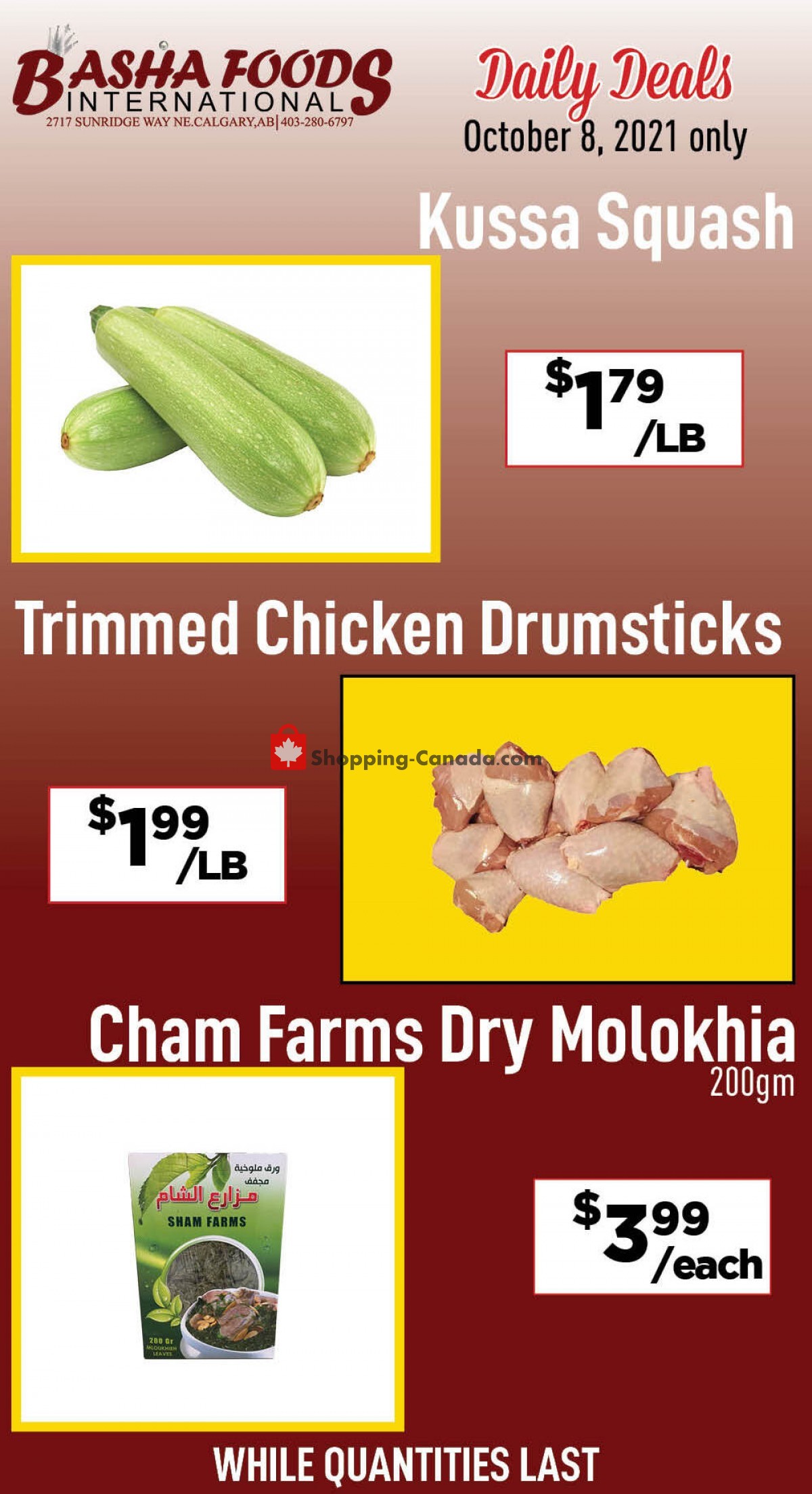 Basha Foods International flyer from Friday October 8, 2021 to Friday October 8, 2021 - page 1