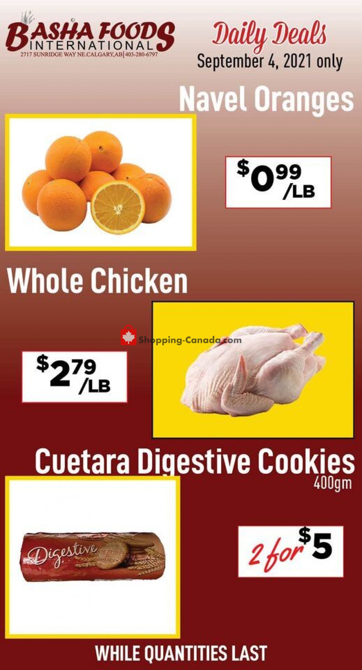 Basha Foods International flyer from Saturday September 4, 2021 to Saturday September 4, 2021 - page 1