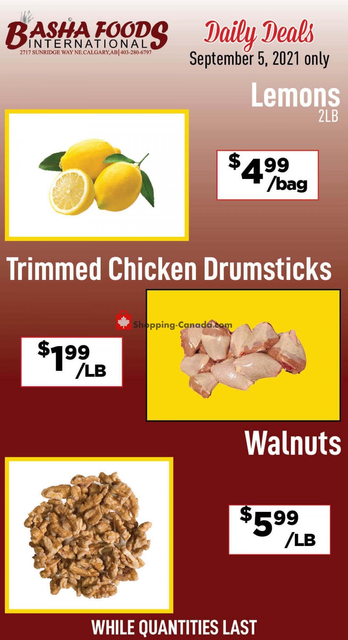 Basha Foods International flyer from Sunday September 5, 2021 to Sunday September 5, 2021 - page 1
