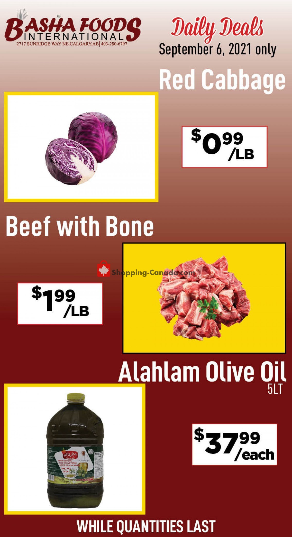 Basha Foods International flyer from Monday September 6, 2021 to Monday September 6, 2021 - page 1
