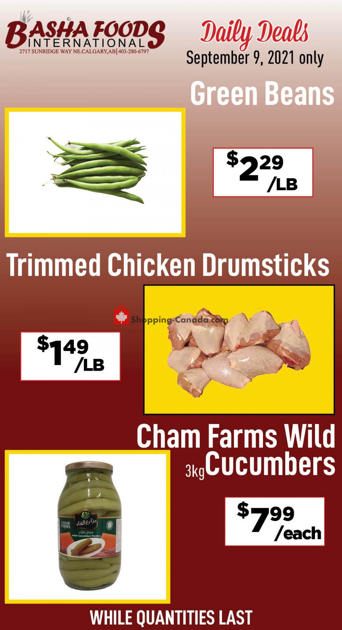 Basha Foods International flyer from Thursday September 9, 2021 to Thursday September 9, 2021 - page 1