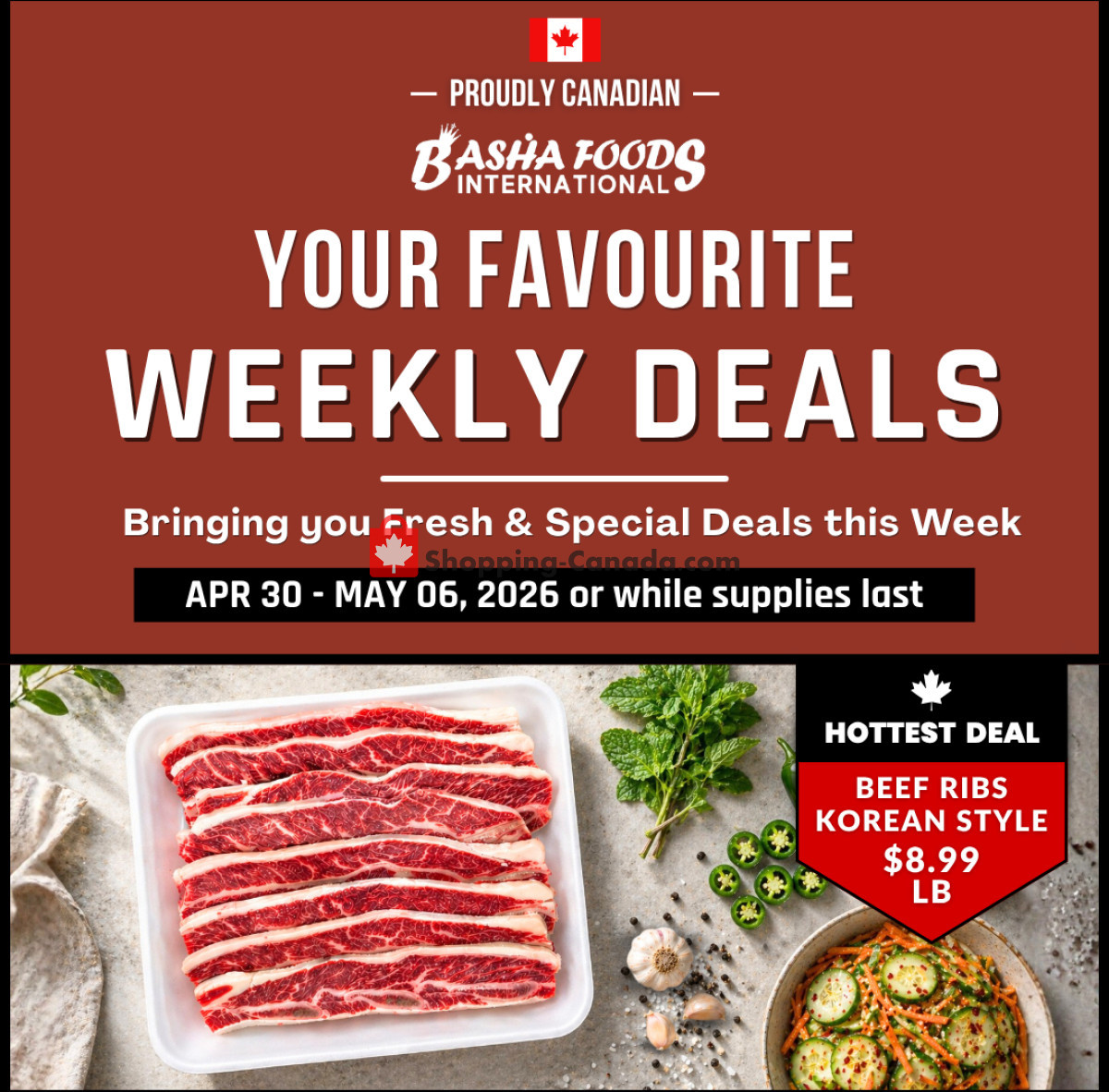 Basha Foods International flyer from Thursday April 30, 2026 to Wednesday May 6, 2026 - page 1
