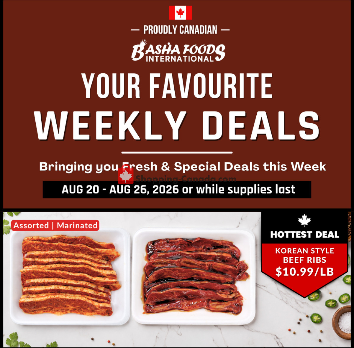 Basha Foods International flyer from Thursday August 20, 2026 to Wednesday August 26, 2026 - page 1