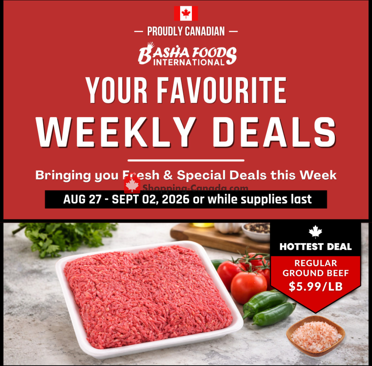 Basha Foods International flyer from Thursday August 27, 2026 to Wednesday September 2, 2026 - page 1