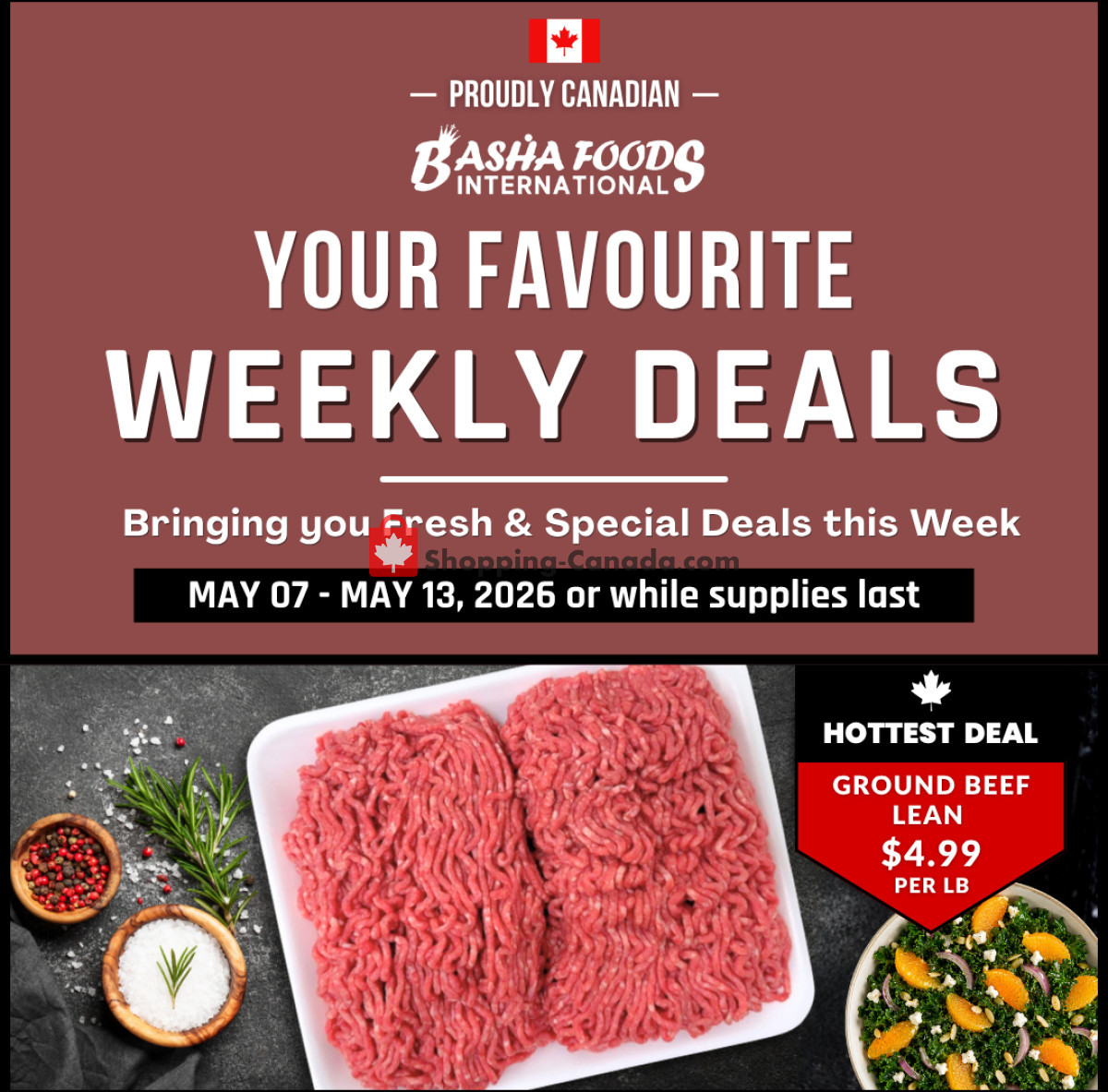 Basha Foods International flyer from Thursday May 7, 2026 to Wednesday May 13, 2026 - page 1