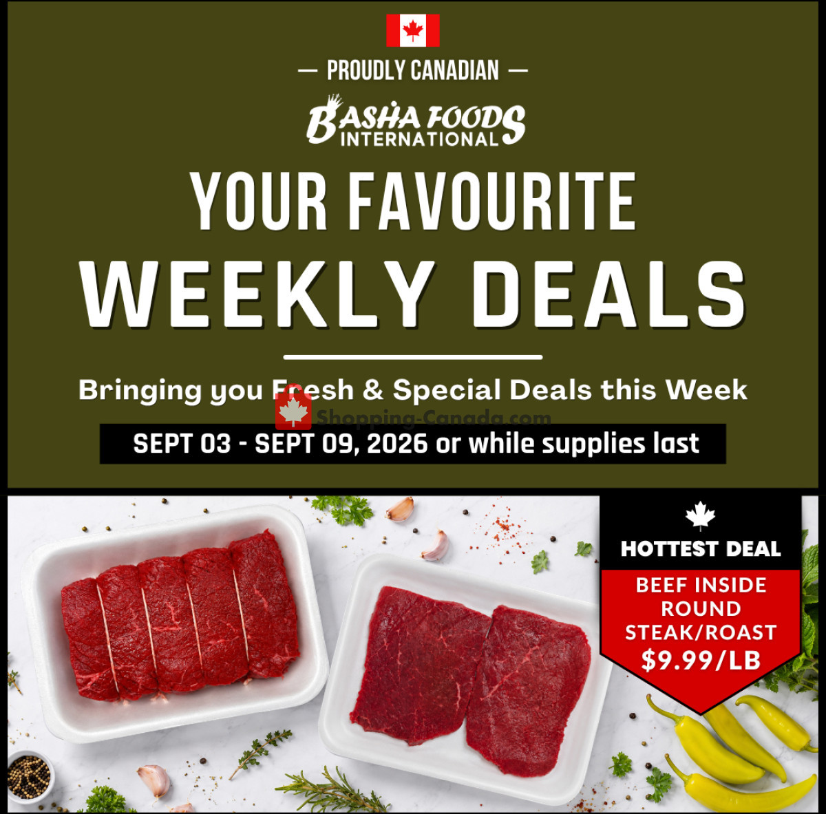 Basha Foods International flyer from Thursday September 3, 2026 to Wednesday September 9, 2026 - page 1
