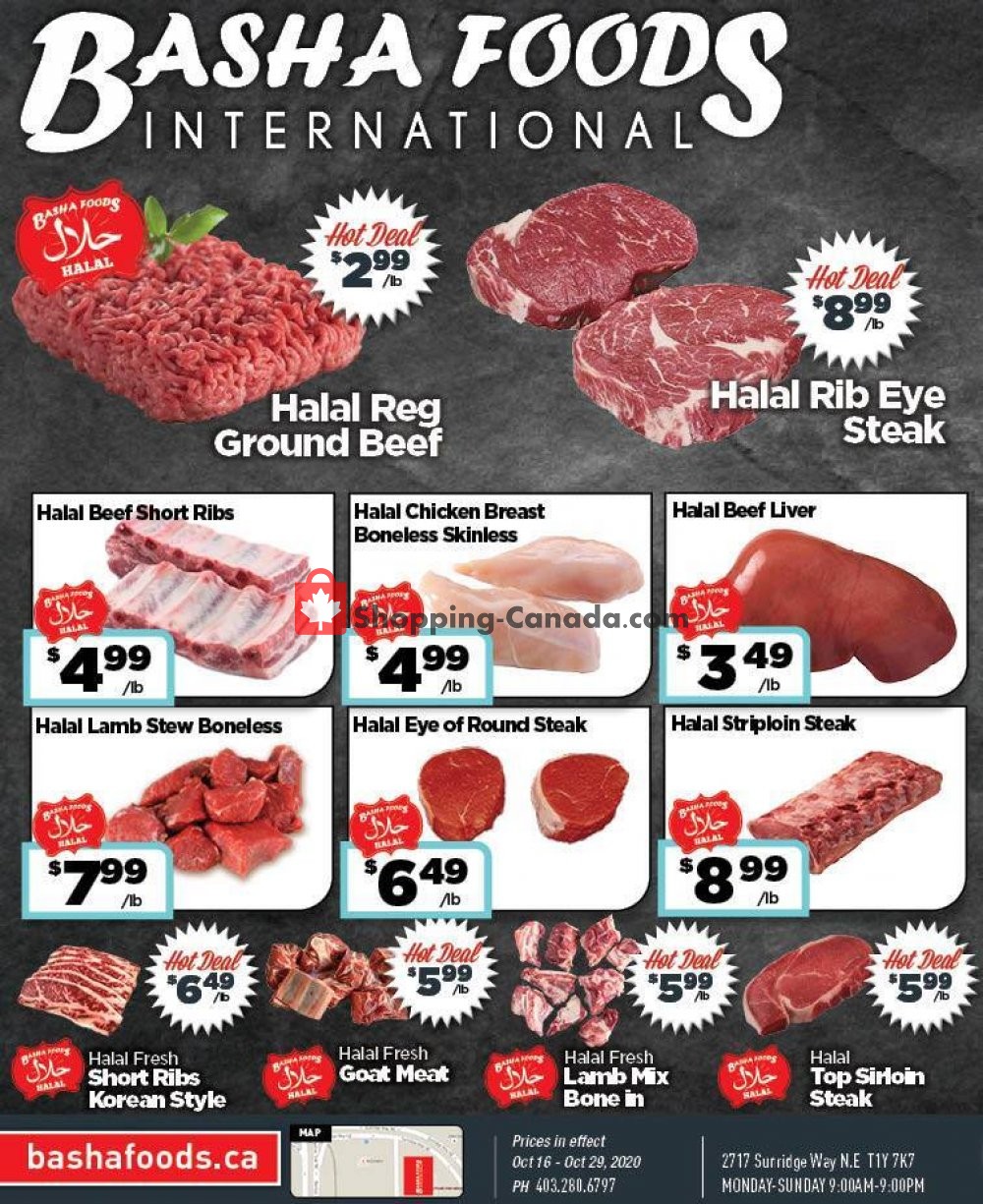 Basha Foods International flyer from Friday October 16, 2020 to Thursday October 29, 2020 - page 1