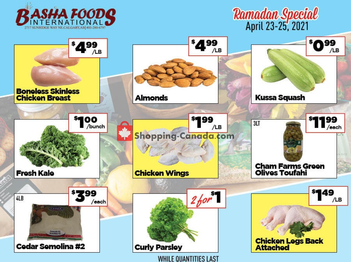 Basha Foods International flyer from Friday April 23, 2021 to Sunday April 25, 2021 - page 1