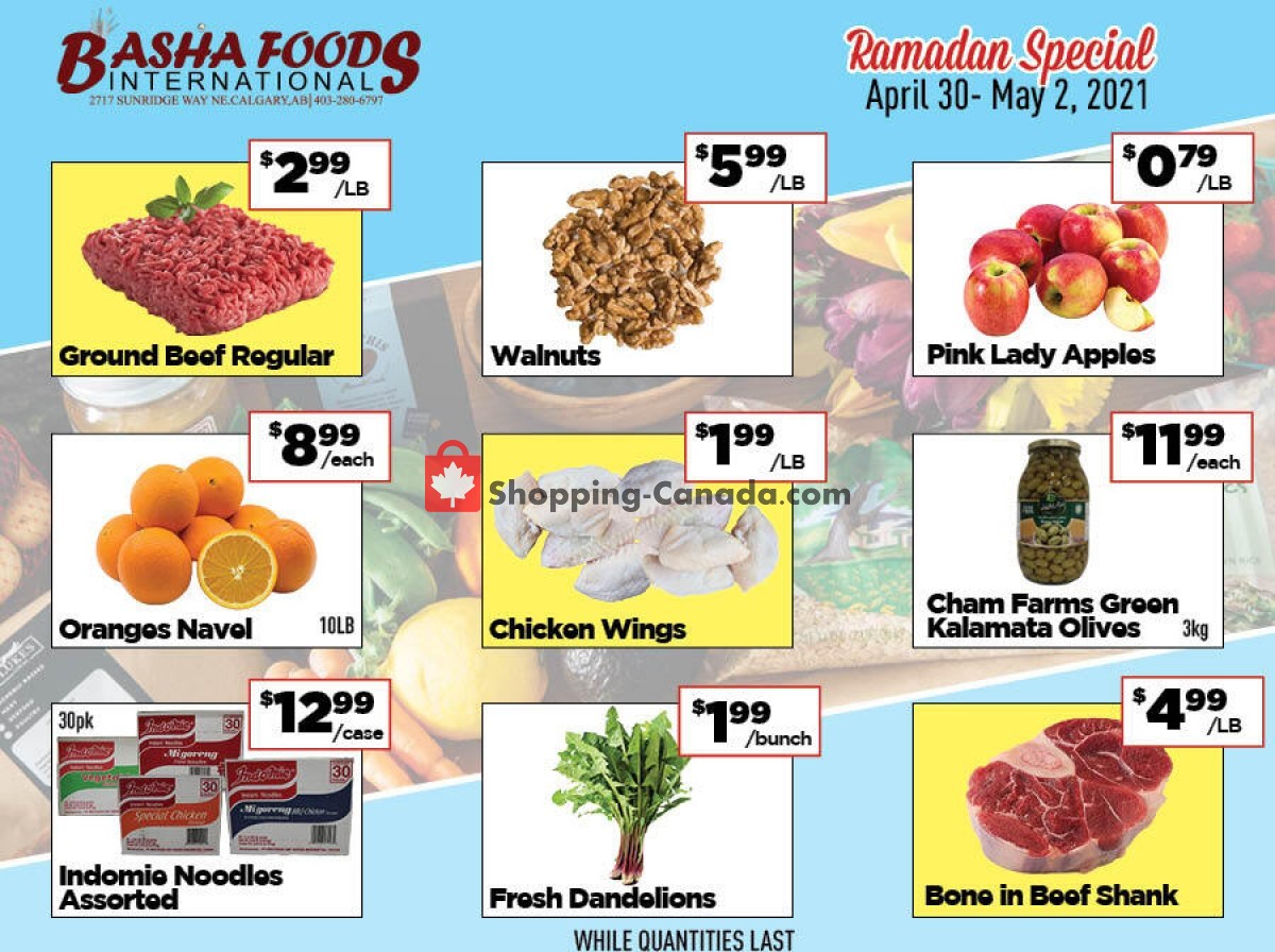 Basha Foods International flyer from Friday April 30, 2021 to Sunday May 2, 2021 - page 1