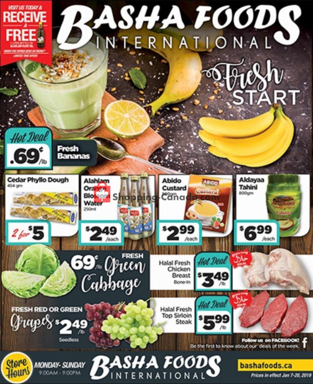 Basha Foods International flyer from Monday January 7, 2019 to Sunday January 20, 2019 - page 1