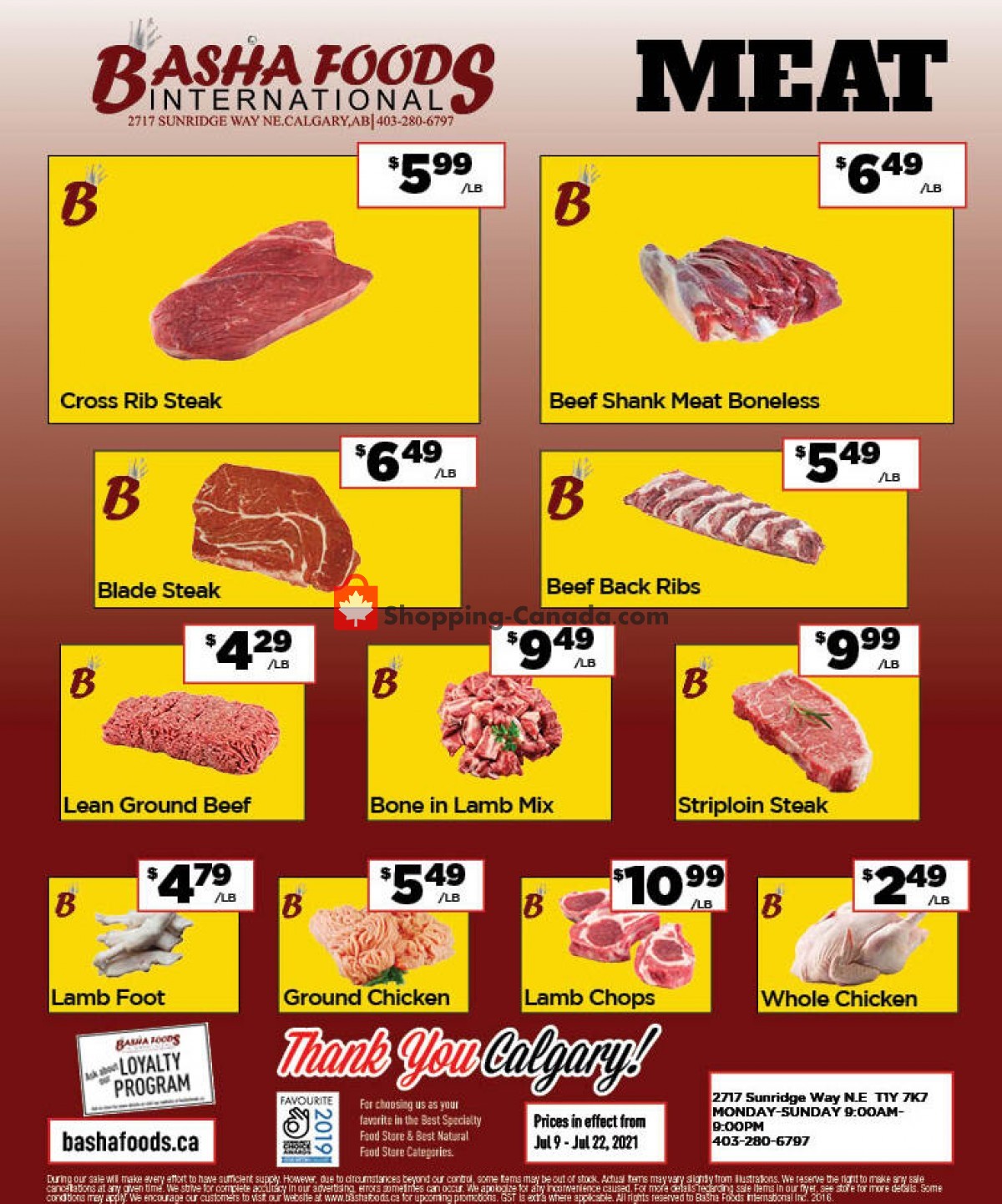 Basha Foods International flyer from Friday July 9, 2021 to Thursday July 22, 2021 - page 1