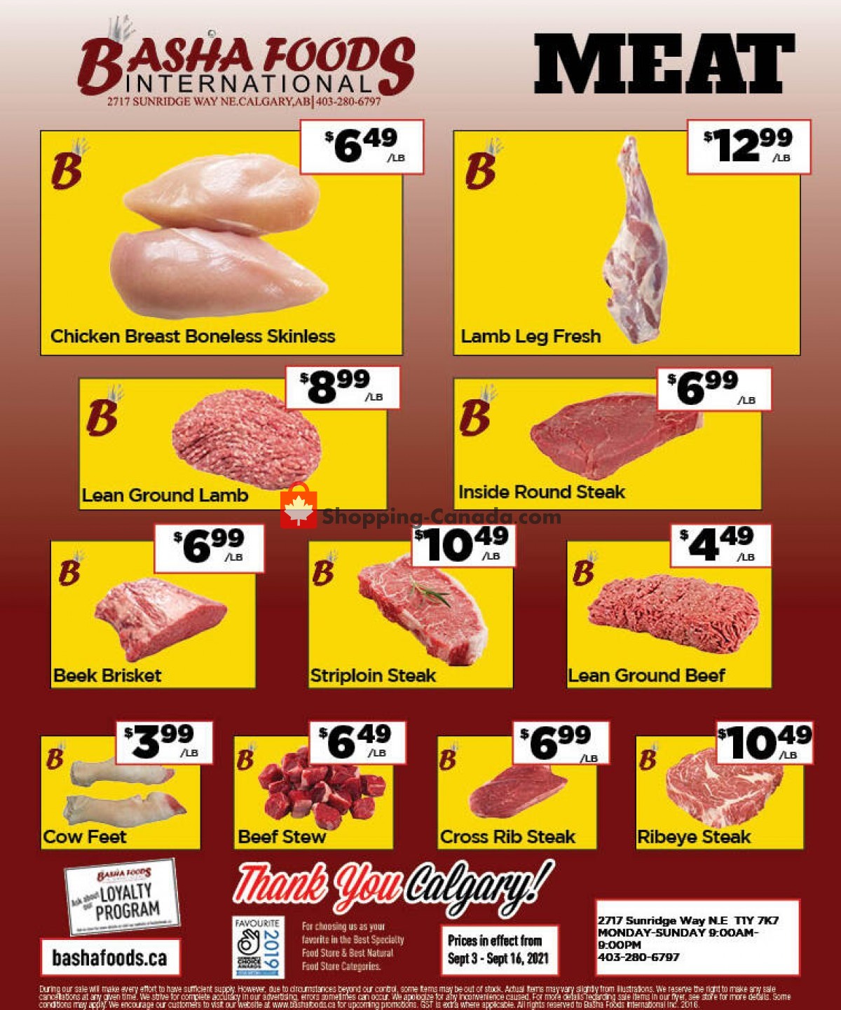 Basha Foods International flyer from Friday September 3, 2021 to Tuesday September 14, 2021 - page 1