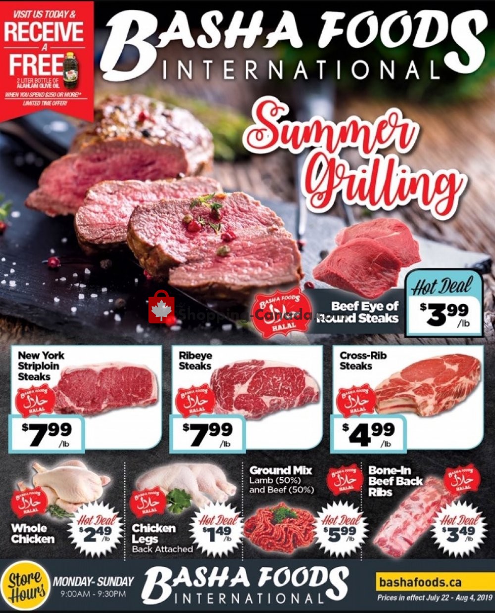 Basha Foods International flyer from Monday July 22, 2019 to Sunday August 4, 2019 - page 1