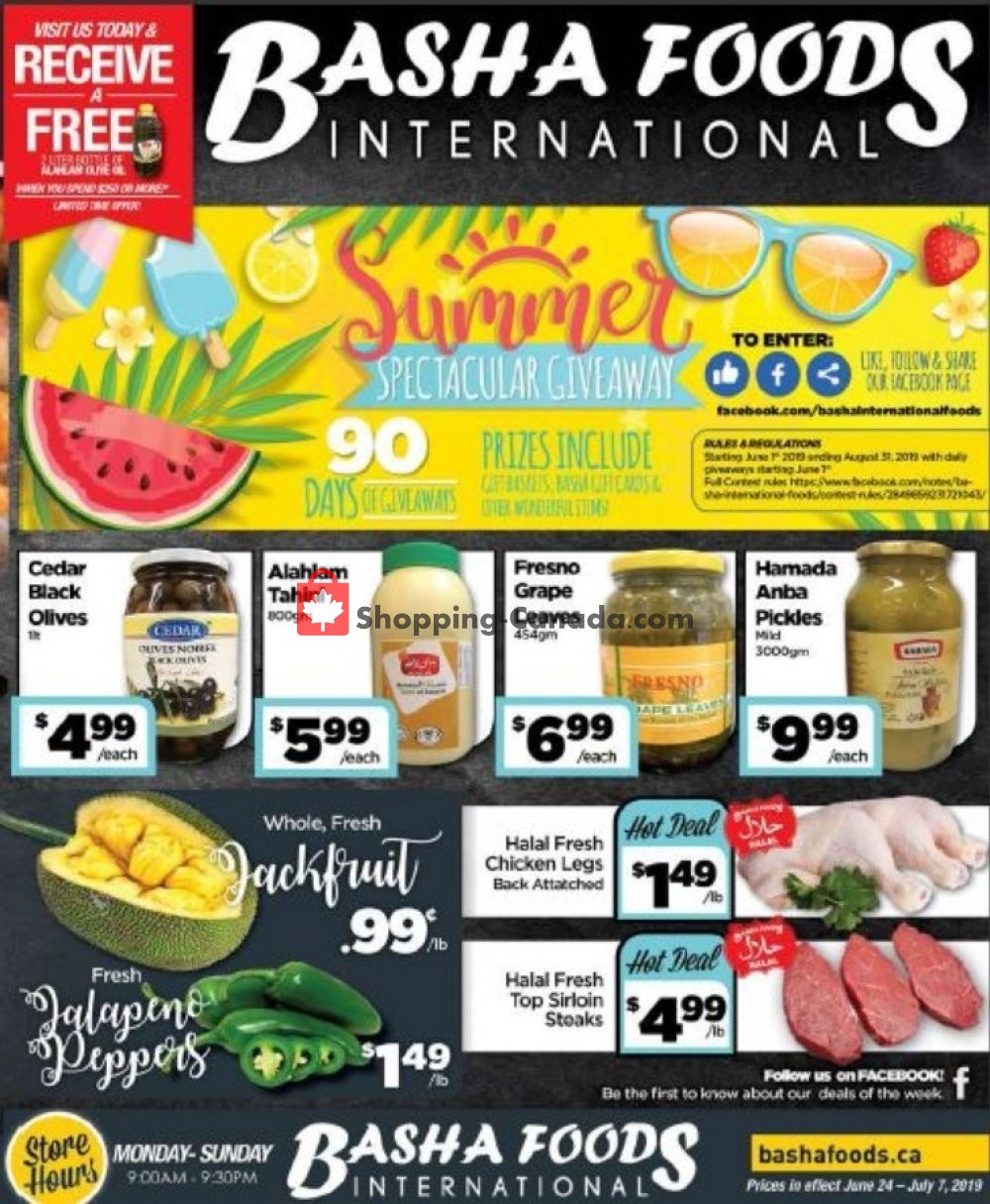 Basha Foods International flyer from Monday June 24, 2019 to Sunday July 7, 2019 - page 1