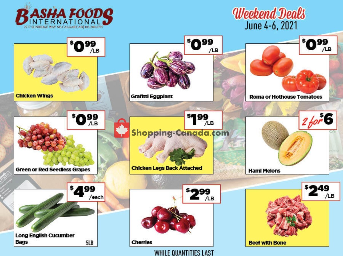 Basha Foods International flyer from Friday June 4, 2021 to Sunday June 6, 2021 - page 1