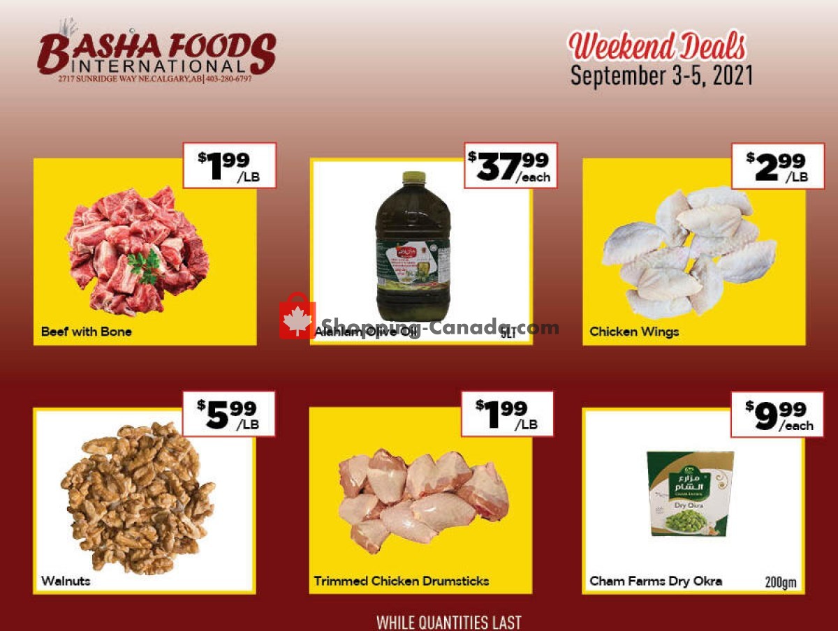 Basha Foods International flyer from Friday September 3, 2021 to Sunday September 5, 2021 - page 1