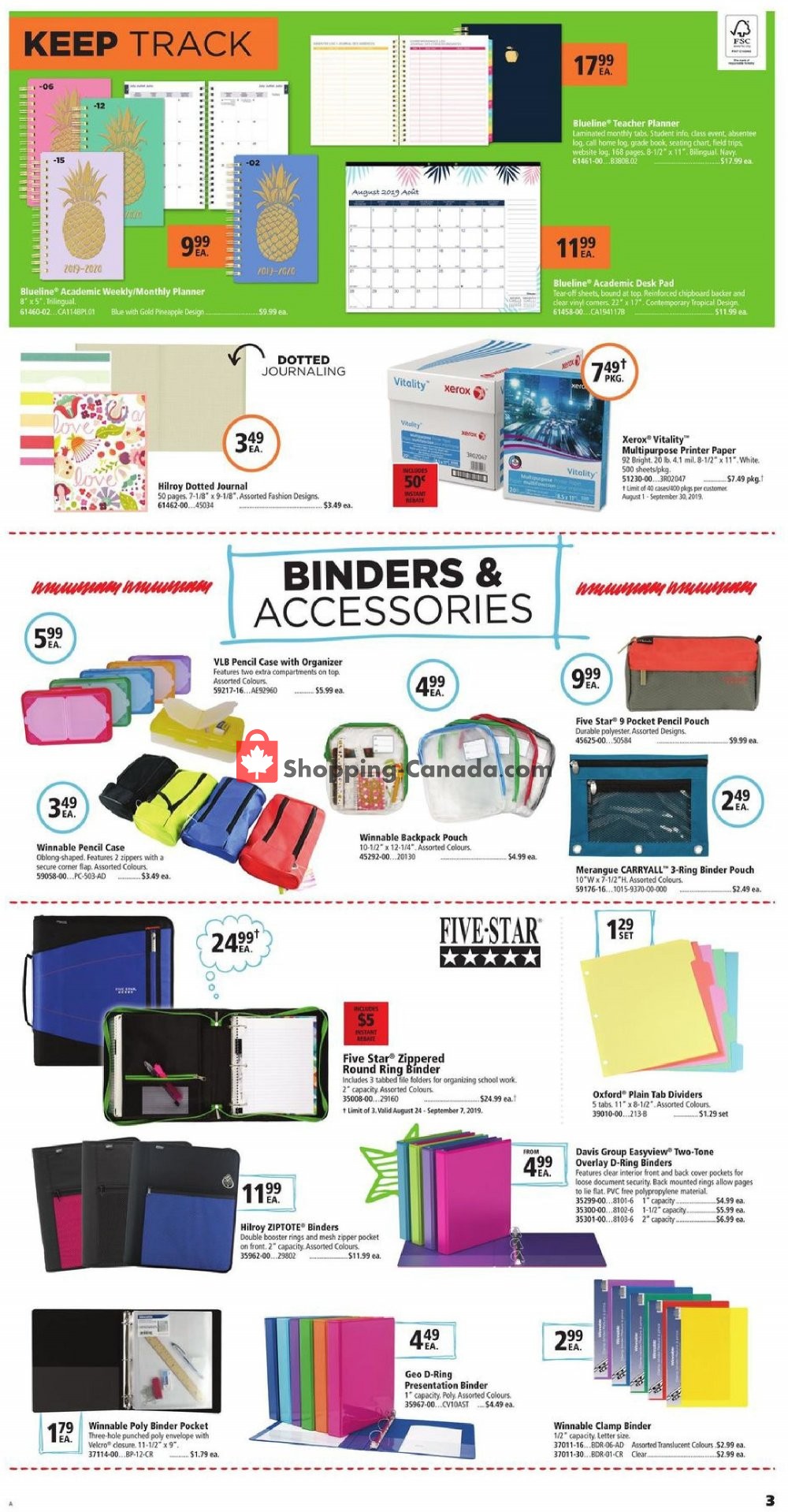 Basics Office Products flyer from Thursday August 1, 2019 to Saturday September 7, 2019 - page 3