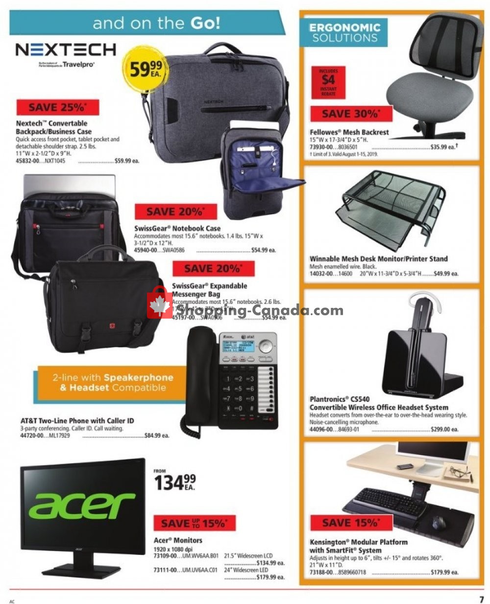 Basics Office Products flyer from Thursday August 1, 2019 to Thursday August 15, 2019 - page 7