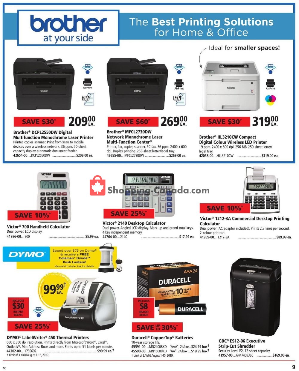 Basics Office Products flyer from Thursday August 1, 2019 to Thursday August 15, 2019 - page 9