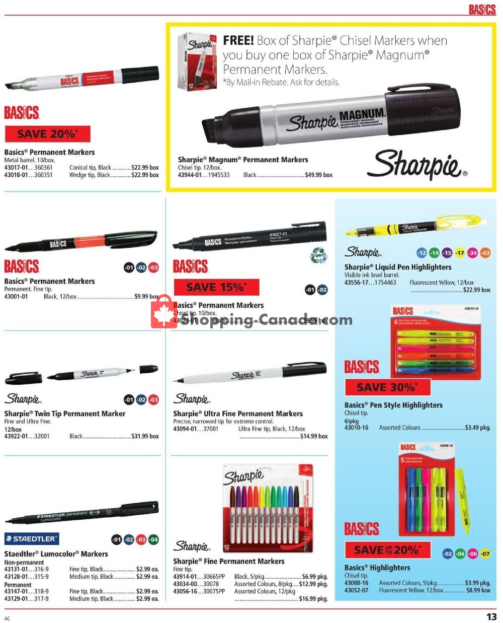 Basics Office Products flyer from Saturday September 1, 2018 to Saturday September 15, 2018 - page 13