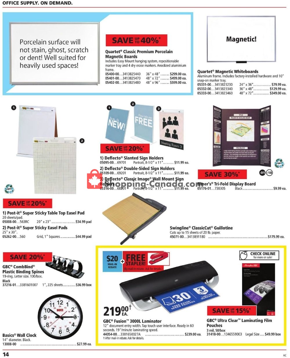 Basics Office Products flyer from Saturday September 1, 2018 to Saturday September 15, 2018 - page 14