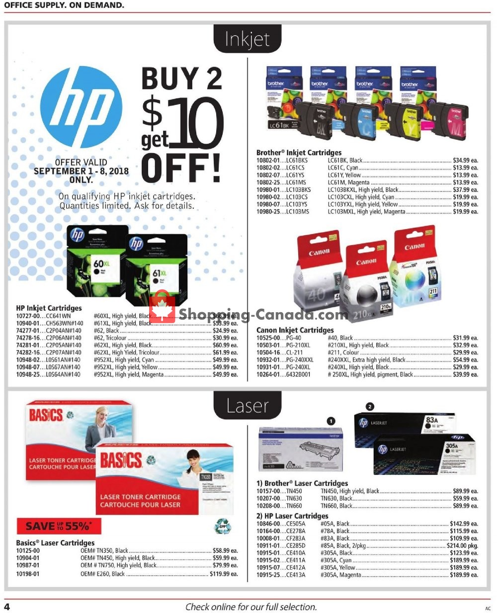 Basics Office Products flyer from Saturday September 1, 2018 to Saturday September 15, 2018 - page 4