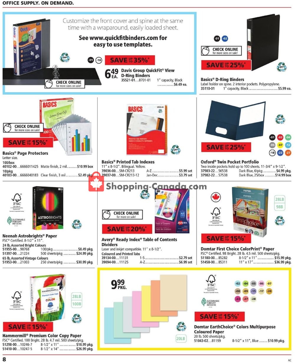 Basics Office Products flyer from Saturday September 1, 2018 to Saturday September 15, 2018 - page 8