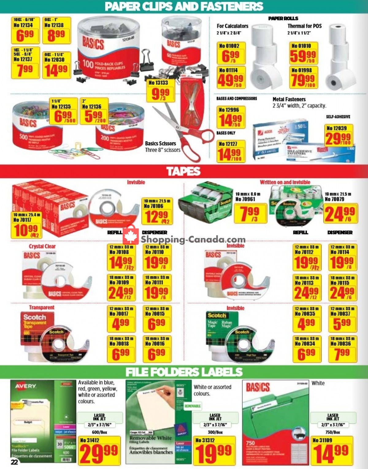 Basics Office Products flyer from Friday July 1, 2022 to Friday September 30, 2022 - page 22