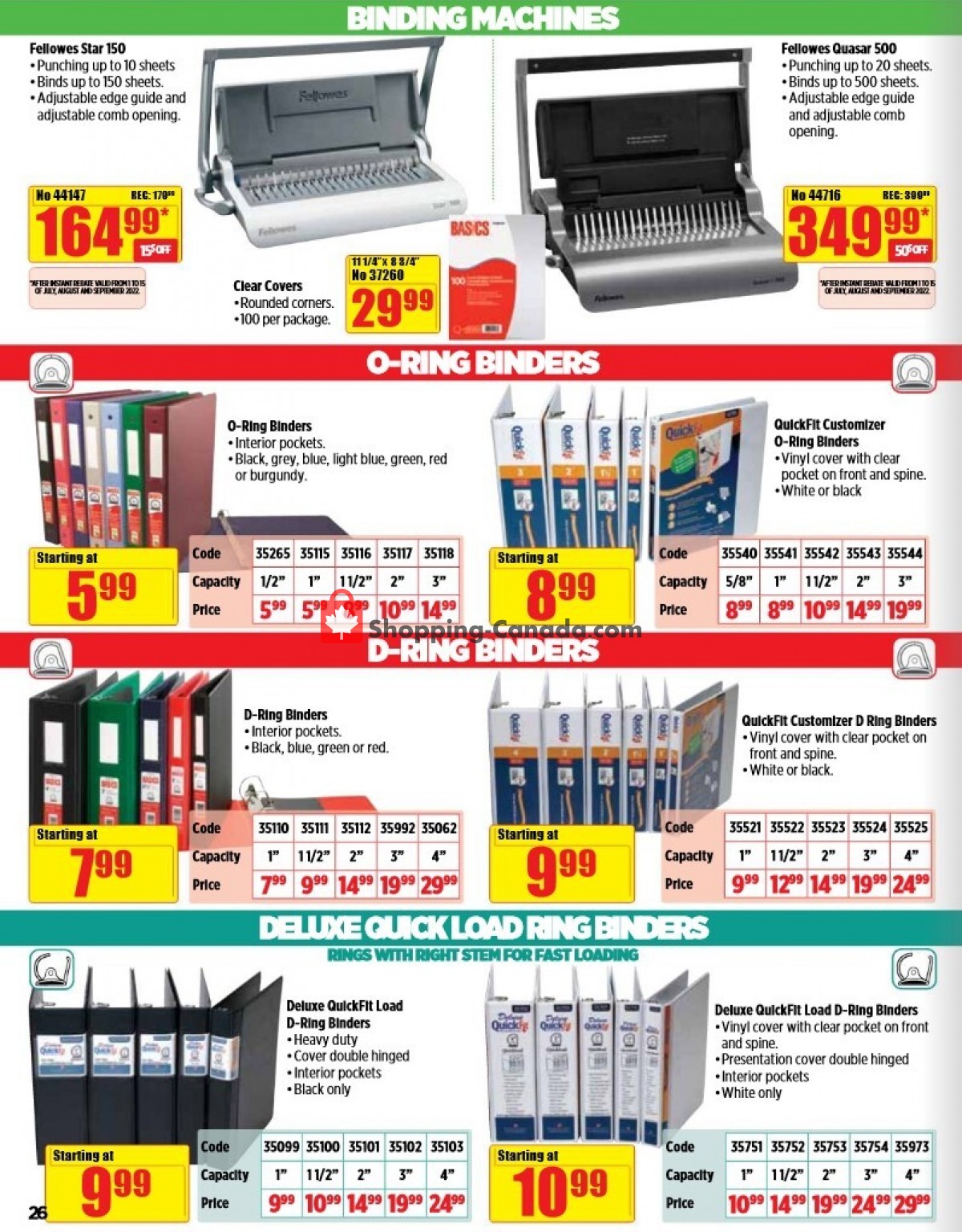 Basics Office Products flyer from Friday July 1, 2022 to Friday September 30, 2022 - page 26