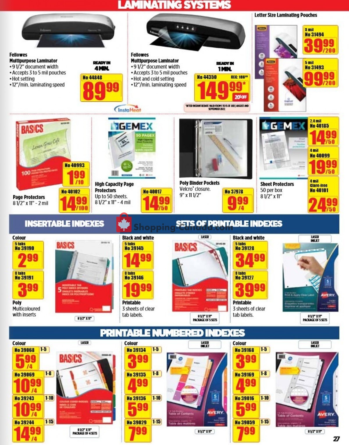 Basics Office Products flyer from Friday July 1, 2022 to Friday September 30, 2022 - page 27