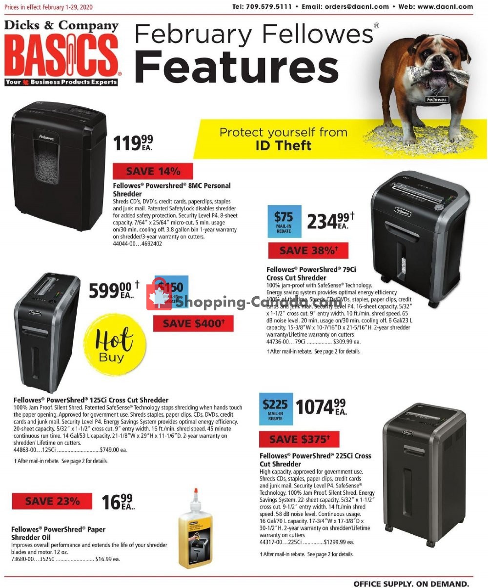 Basics Office Products flyer from Saturday February 1, 2020 to Saturday February 29, 2020 - page 1