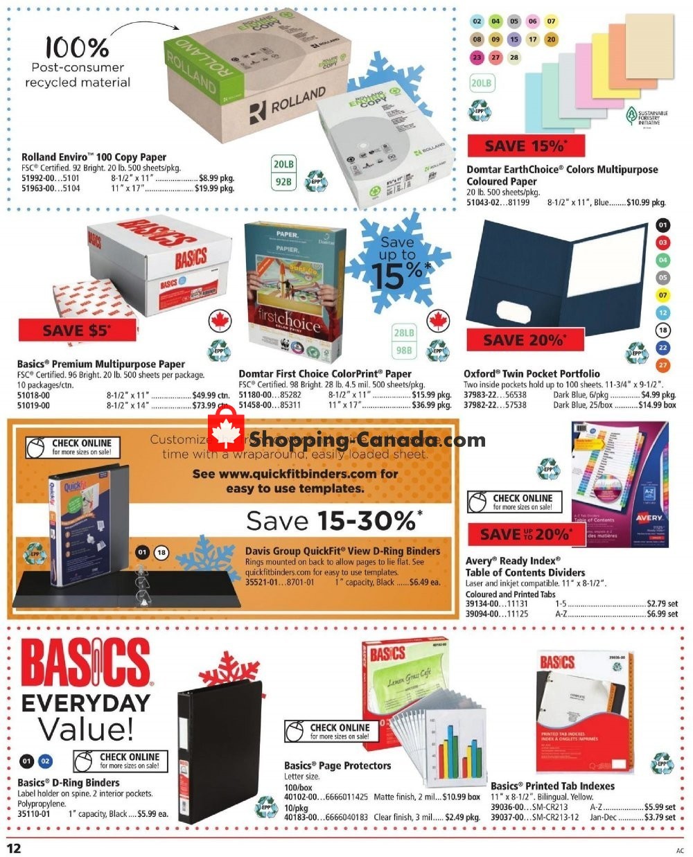 Basics Office Products flyer from Thursday November 1, 2018 to Thursday November 15, 2018 - page 12