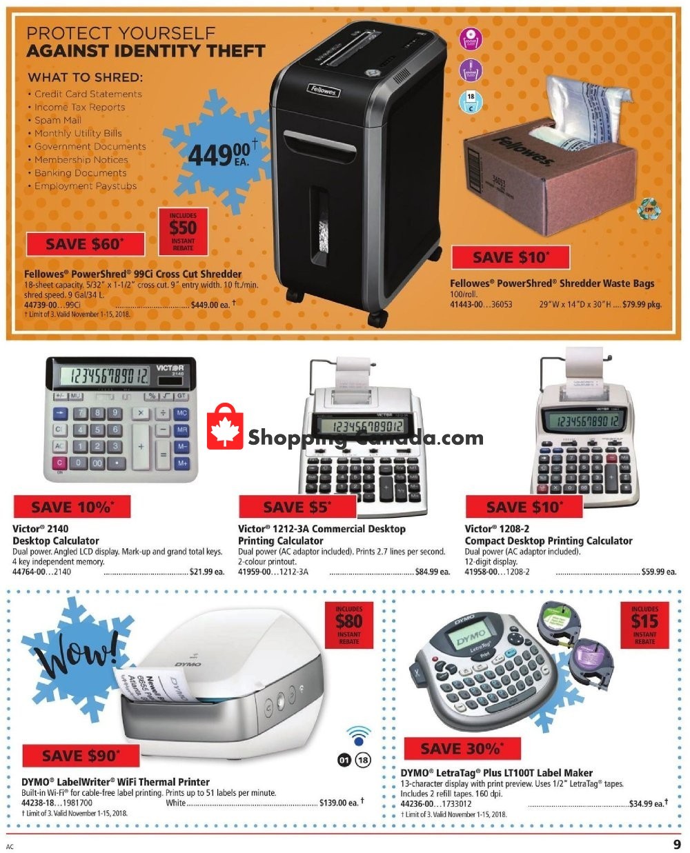 Basics Office Products flyer from Thursday November 1, 2018 to Thursday November 15, 2018 - page 9