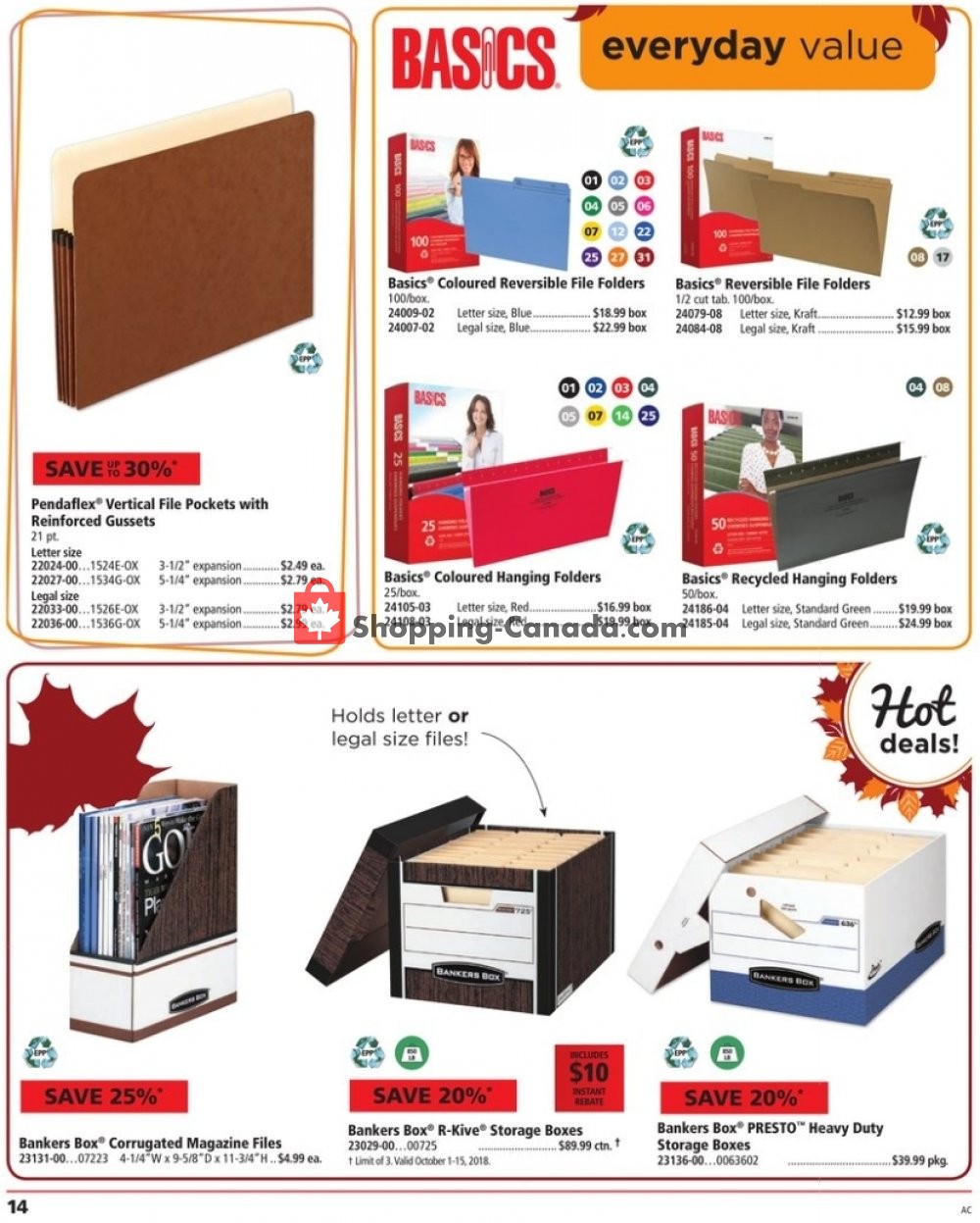 Basics Office Products flyer from Monday October 1, 2018 to Tuesday October 16, 2018 - page 14