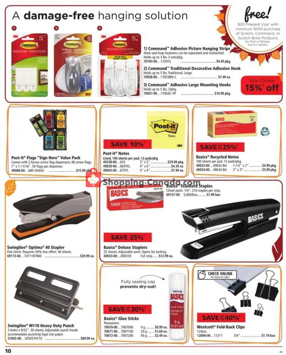 Basics Office Products flyer from Monday October 1, 2018 to Monday October 15, 2018 - page 10